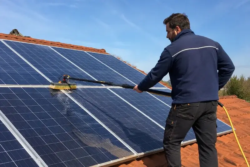 Nettoyage et entretien de panneaux solaires au Hézo