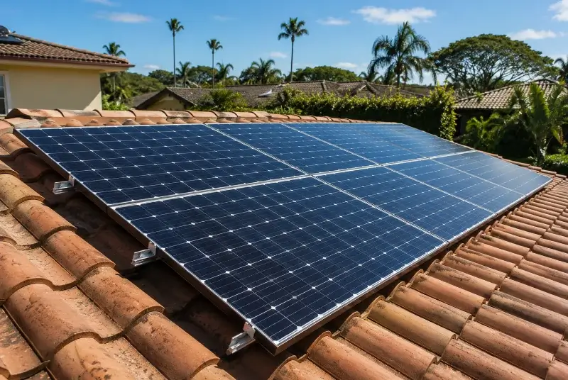 Installation de panneaux solaires au Hézo